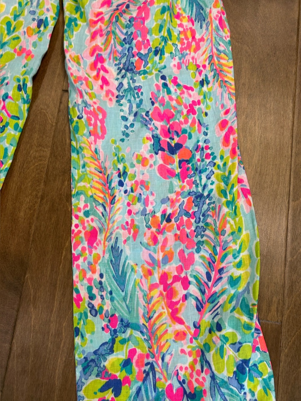 Lilly Pulitzer florita ‘ catch the wave ‘ bright linen pants small holy grail - Picture 6 of 10